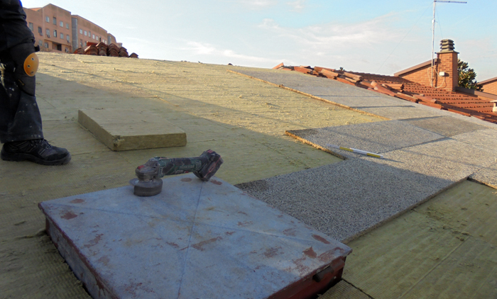 Energy saving through roof insulation