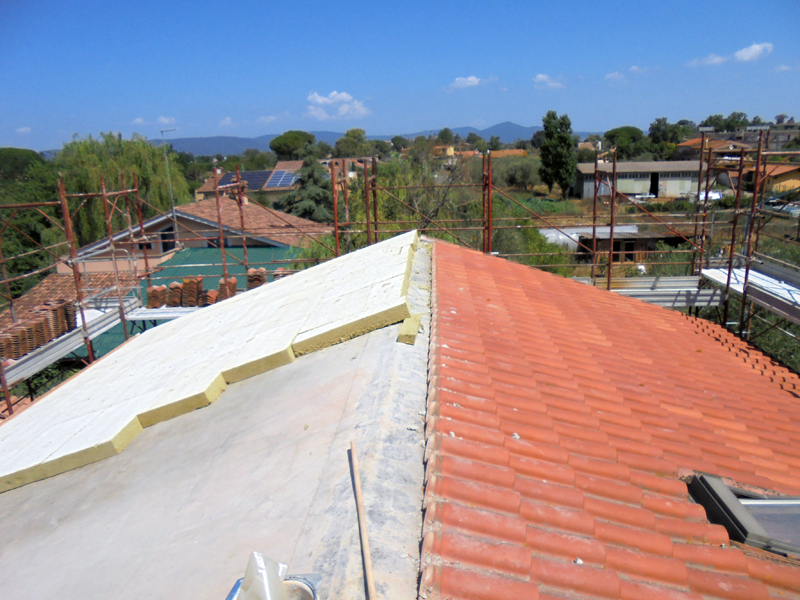 Energy saving through roof insulation