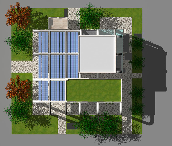 Design modern buildings with residences, offices and shops