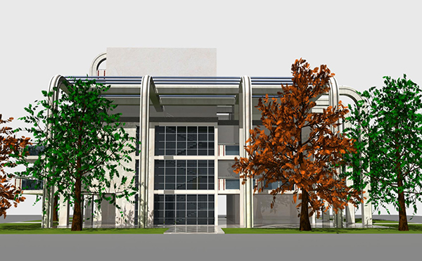 Design modern buildings with residences, offices and shops