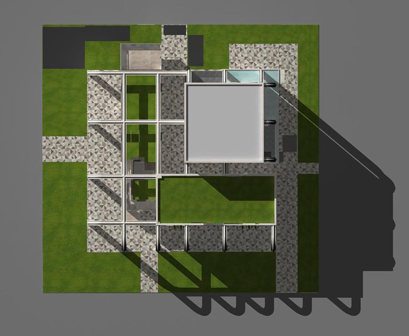 Design modern buildings with residences, offices and shops