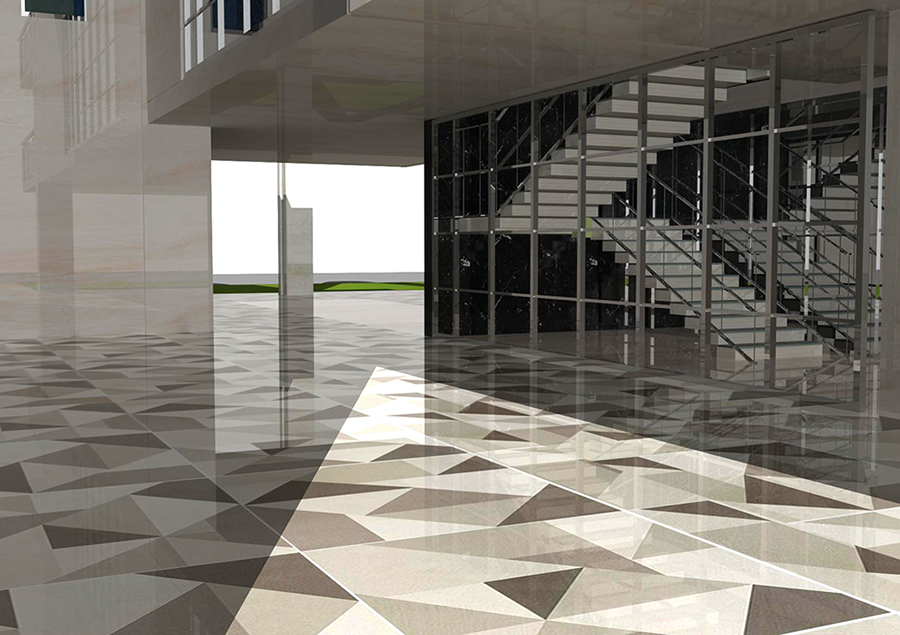 Design modern buildings with residences, offices and shops