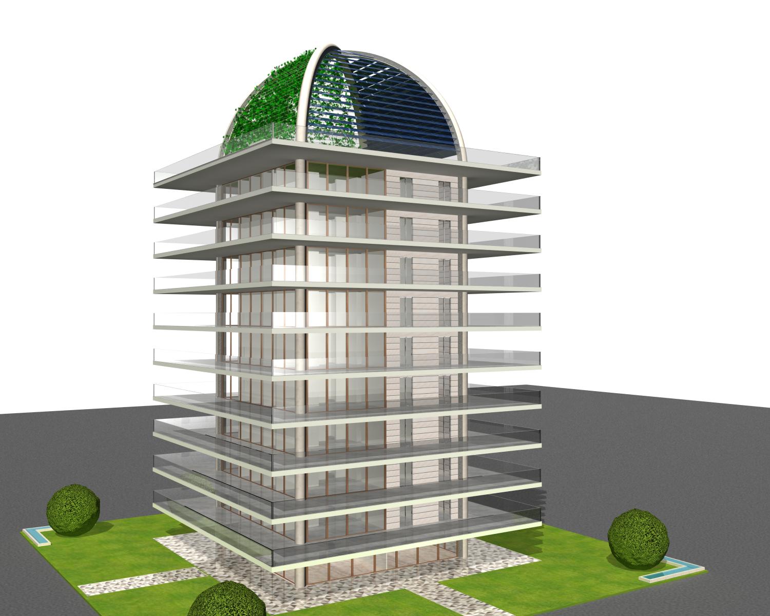 Progetto palazzina innovativa con fotovoltaico e tetto verde
