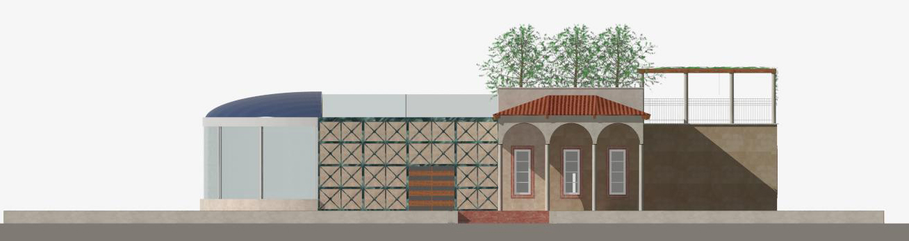 Progetto villa - Prospetto ingresso