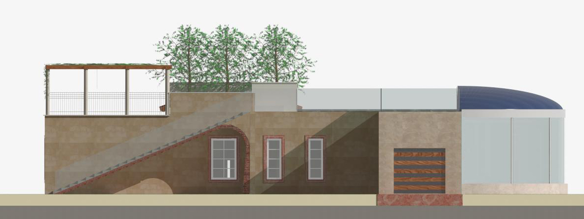 Progetto villa - Prospetto del retro