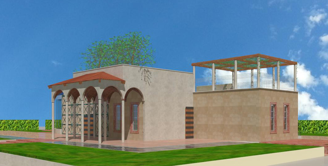 Design Villa - The loggia with the portico